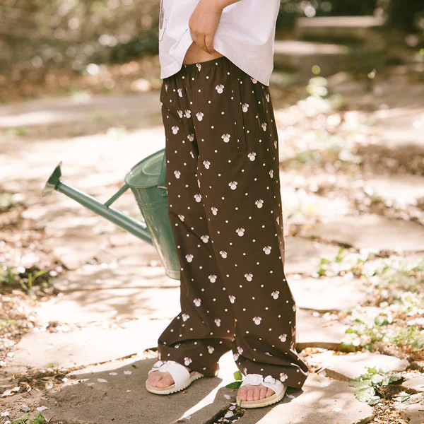 Mini Disney Slip On Trouser, Cream Cocoa Dot | Albion Fit