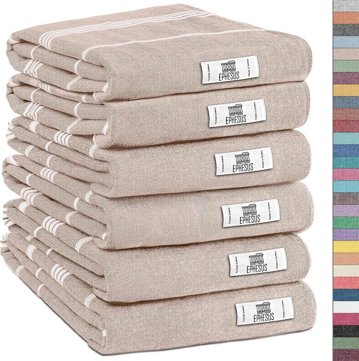 Hand Towels - Set of 2 | 18" x 30" - Decorative Turkish Hand Towel for Bathroom, Kitchen, Guest, ... | Amazon (US)