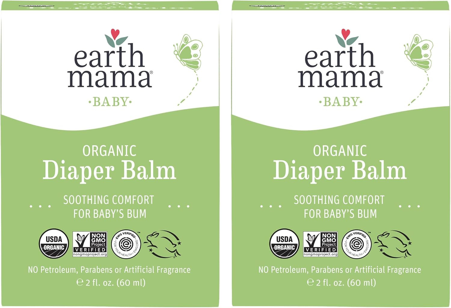 Organic Diaper Balm by Earth Mama | Safe Calendula Cream to Soothe and Protect Sensitive Skin, No... | Amazon (US)