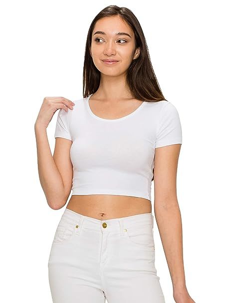 EttelLut Cute Basic Crop Top-Casual Sexy Yoga Gym Cotton Knit | Amazon (US)