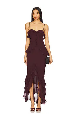 Lovers and Friends Melissa Gown in Wine Red from Revolve.com | Revolve Clothing (Global)