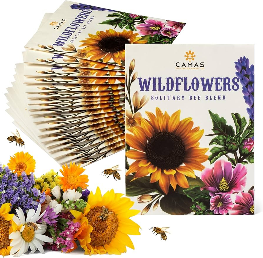 Camas- Pollinator Wildflower Seed Packets - (20) Party Favors to Attract Bees, Butterflies, and H... | Amazon (US)