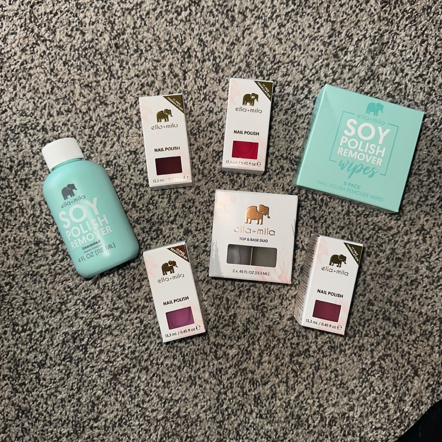 Ella Mila polishes, remover, base coat and top coat 


#LTKBeauty #LTKFindsUnder100 #LTKStyleTip