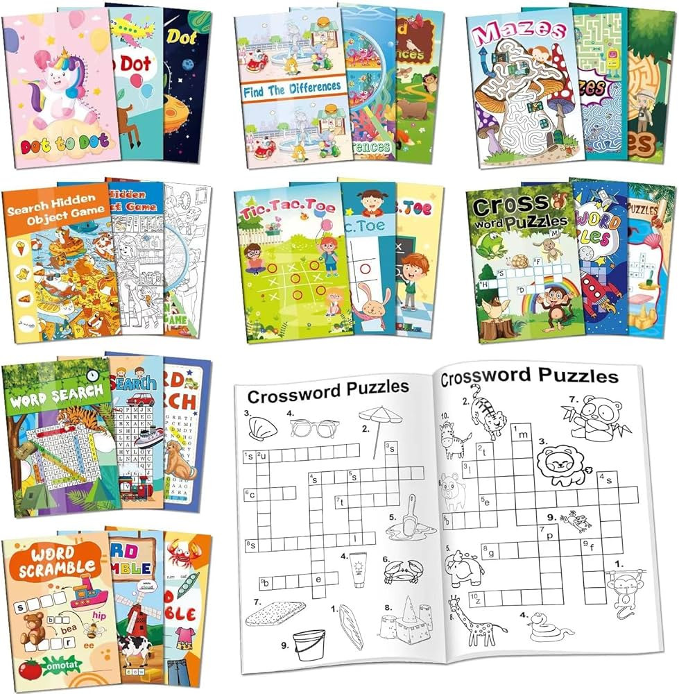 24 Mini Activity Books for Kids Party Favors ages 4-8 8-12,Fun and Challenges include Mazes, Dot ... | Amazon (US)
