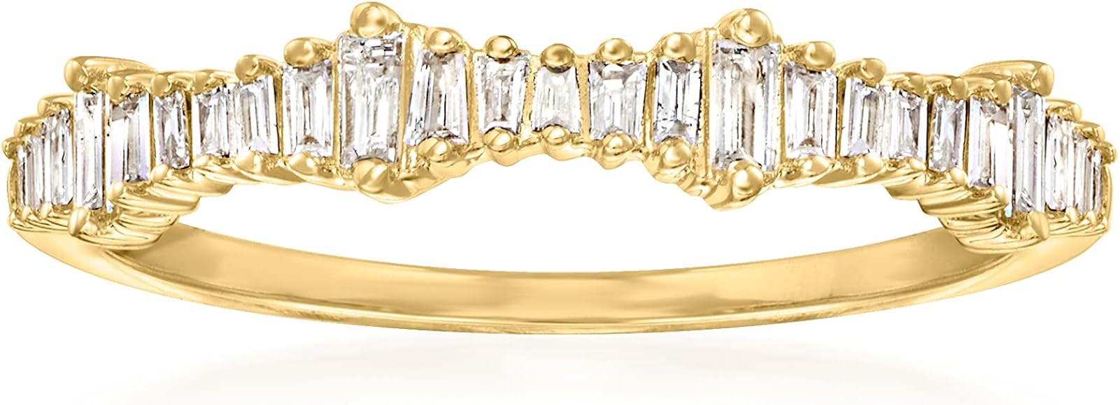 Ross-Simons .20 ct. t.w. Baguette Diamond Ring in 14kt Gold | Amazon (US)