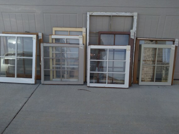Vintage Farm Windows Multi-Pane Chippy Paint | Etsy (US)