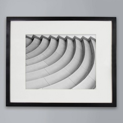 16" x 20" Matted to 11" x 14" Thin Gallery Frame Black - Threshold™: Modern Style, Beveled Acid-Free Mat, MDF Composite | Target