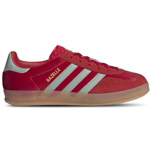 adidas Womens Originals Gazelle Indoor - Shoes Gum/Hazy Green/Better Scarlet Size 10.5 | Foot Locker (US)