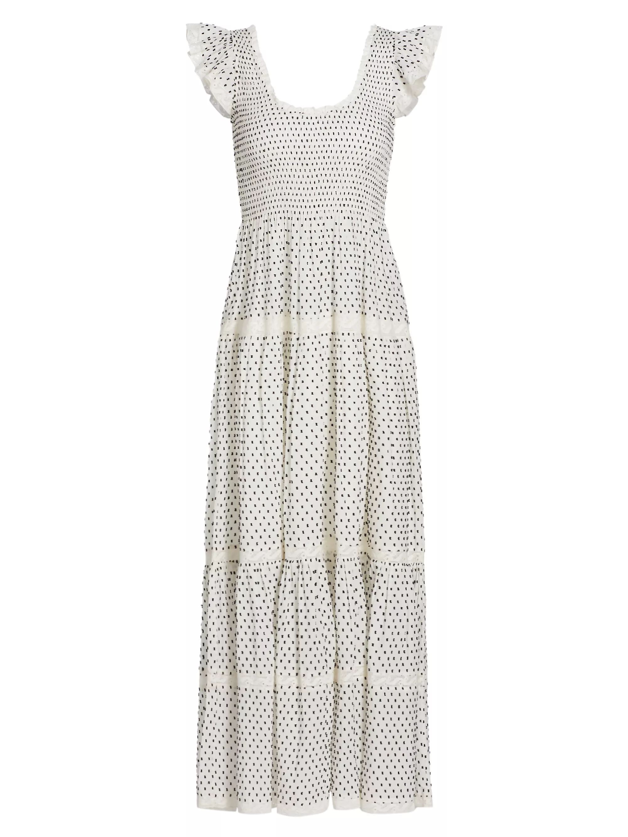 Chessie Dotted Tiered Maxi Dress | Saks Fifth Avenue