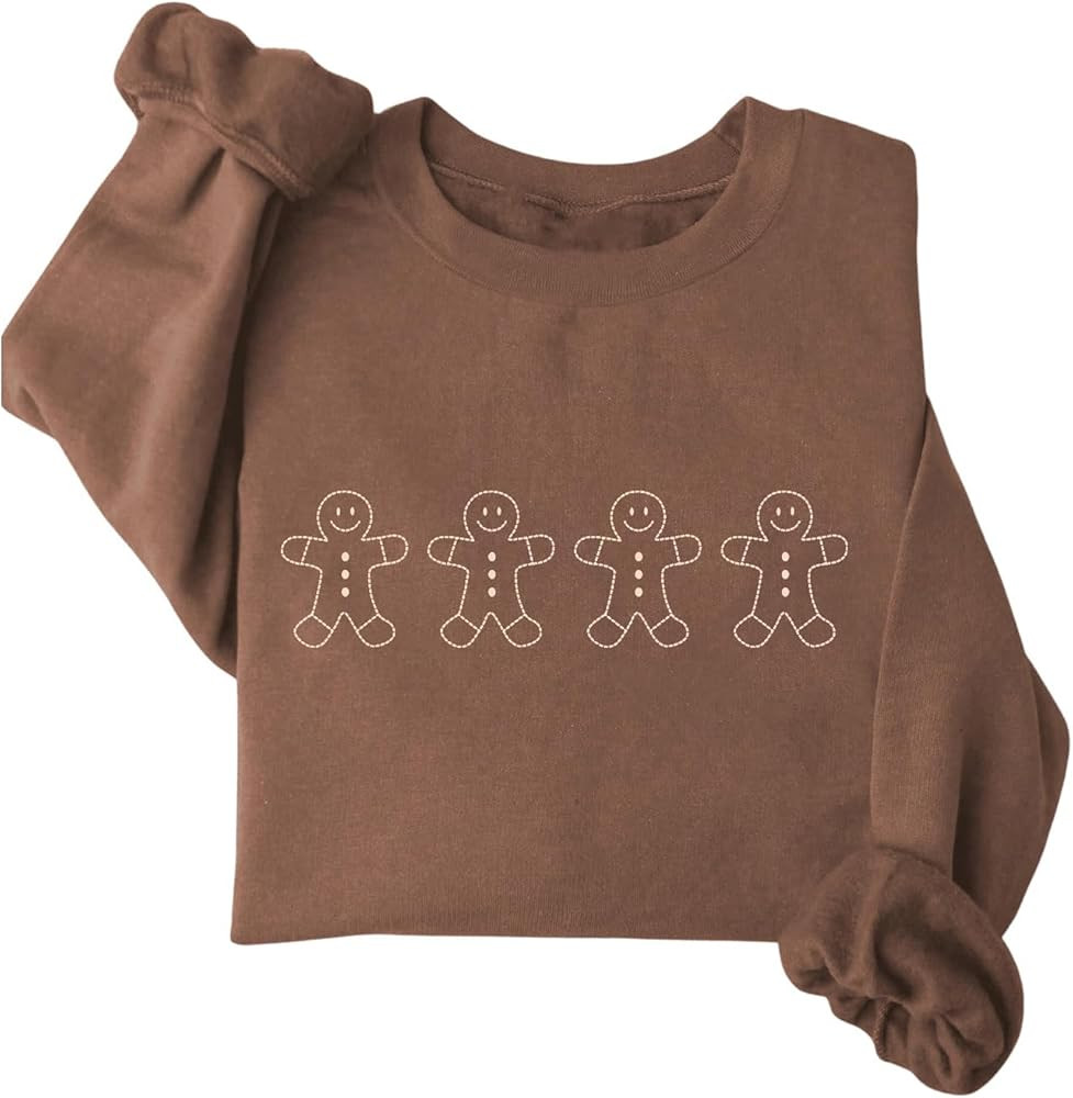 SweatyRocks Women's Cute Graphic Thermal Sweatshirt Crewneck Long Sleeve Vintage Pullover Tops | Amazon (US)