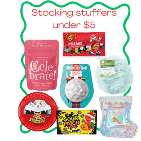 Stocking stuffers under $5, candy, bath bomb, shower steamers, foot mask, loolafh, Santa, gifts for her, Christmas

#LTKbeauty
#LTKkids
#LTKfamily

#LTKSeasonal #LTKHoliday #LTKGiftGuide