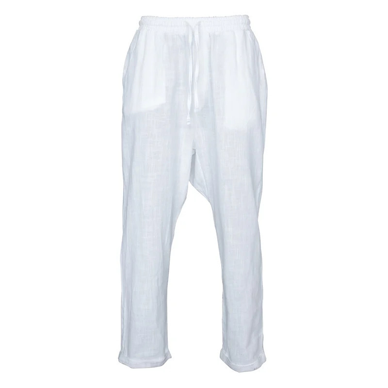 catch Tied Linen White Pants - White | Verishop
