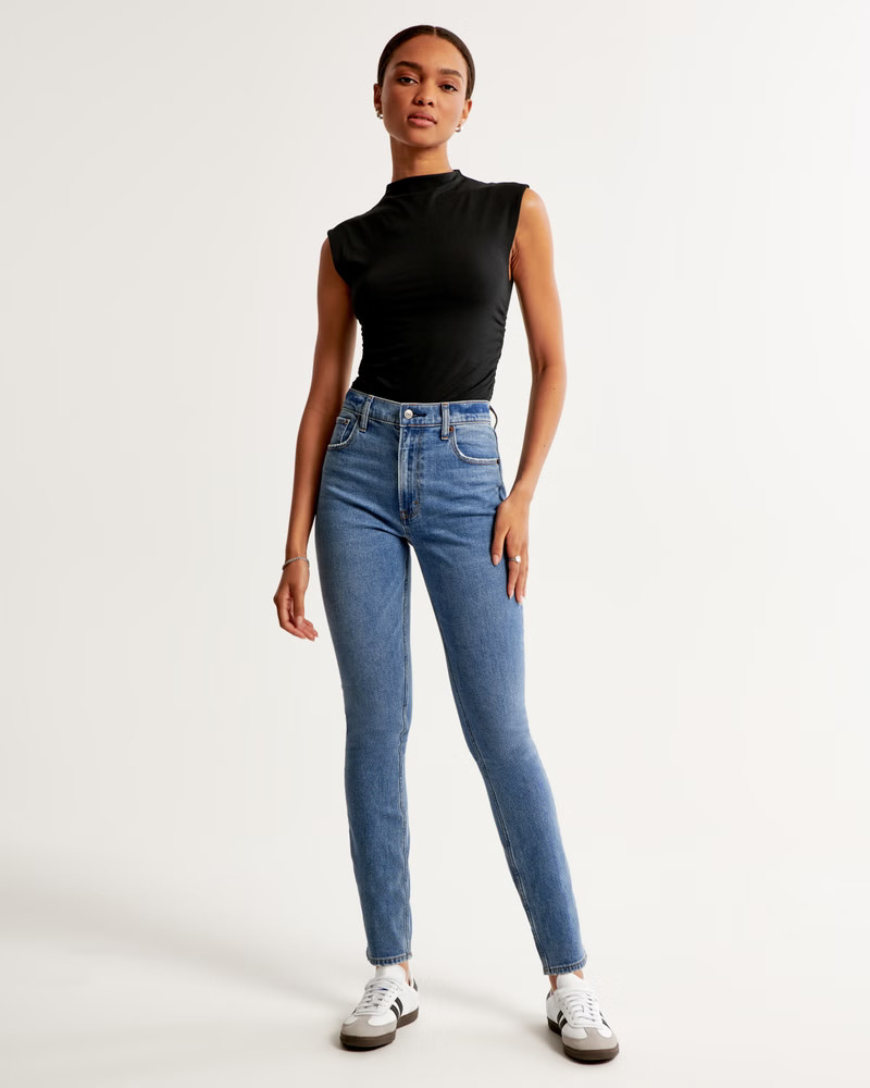 Women's High Rise Skinny Jean | Women's Clearance | Abercrombie.com | Abercrombie & Fitch (US)