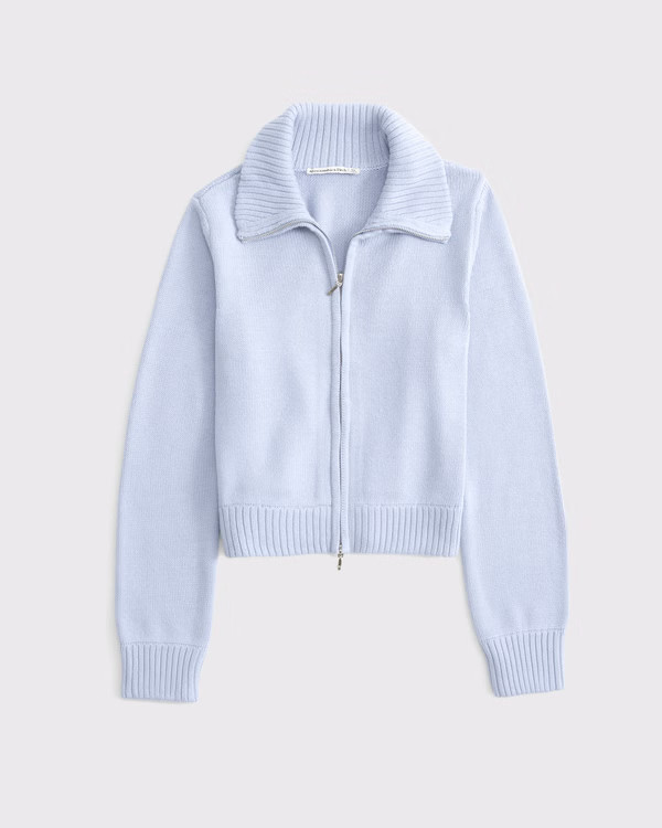Women's Double Zipper Cardigan | Women's Tops | Abercrombie.com | Abercrombie & Fitch (US)