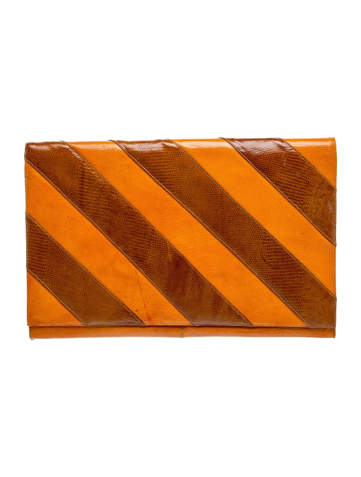 First Genuine Leather Lizard Clutch - Brown Clutches, Handbags - WFGLI20225 | The RealReal | The RealReal