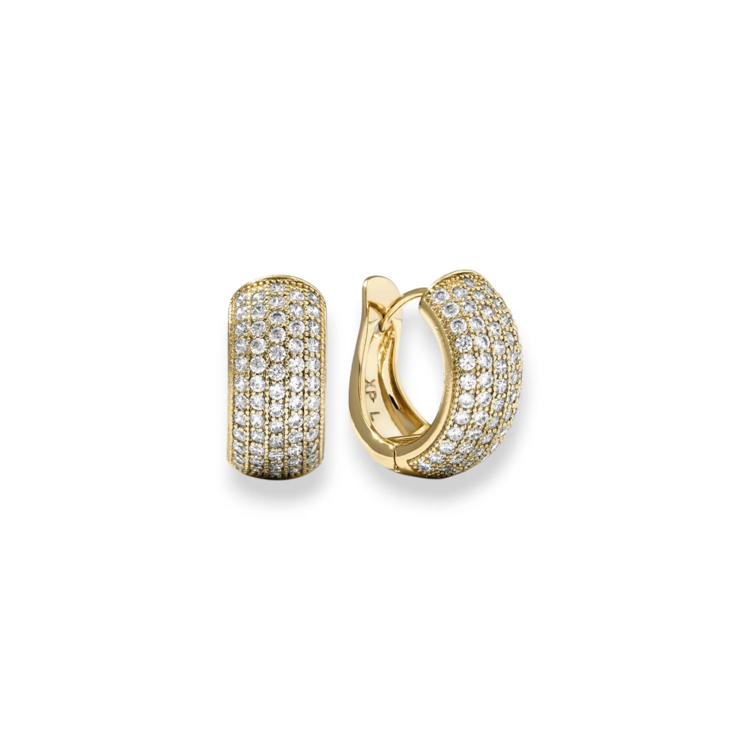 Thea Chunky Pave Huggies | Wolf & Badger