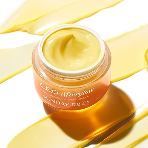 Sunday Riley C.E.O. Afterglow Brightening Vitamin C Cream Face Moisturizer, 1.7 oz. | Amazon (US)