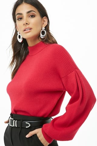 Balloon-Sleeve Knit Sweater | Forever 21 (US)