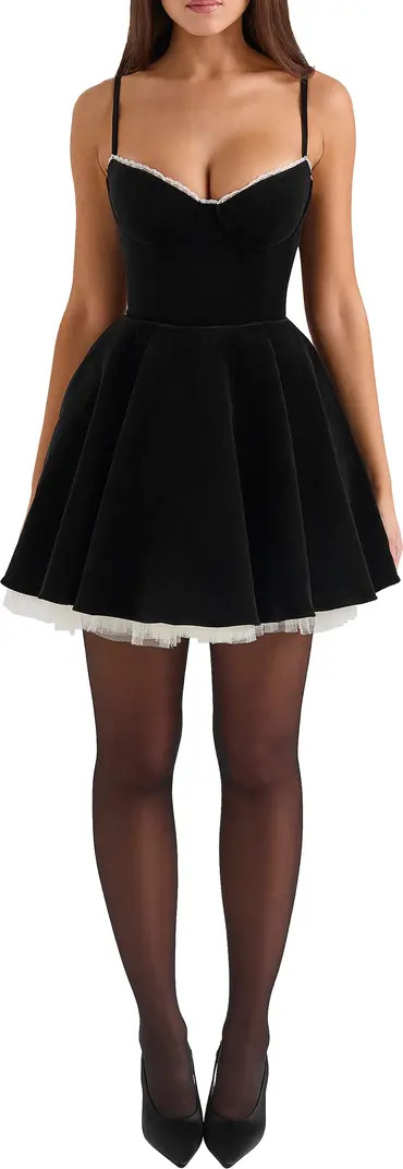 Minimoiselle Bustier Stretch Satin Minidress | Nordstrom