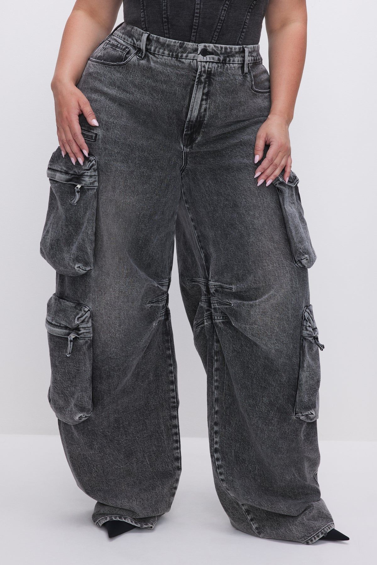 DENIM CARGO PANTS | Good American