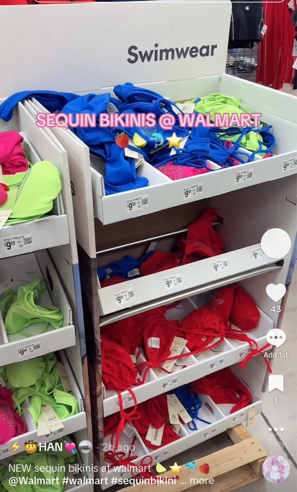 SEQUIN RHINESTONE BIKINIS AT WALMART (under $10!!!) 🩵

#LTKootd #LTKSeasonal #LTKSwim
