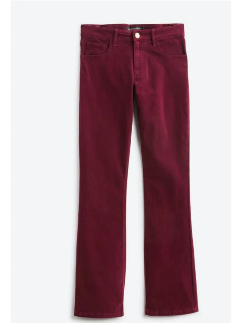 Prosperity Women's Burgundy Sheila Bootcut Corduroy Jean, 32 | Walmart (US)