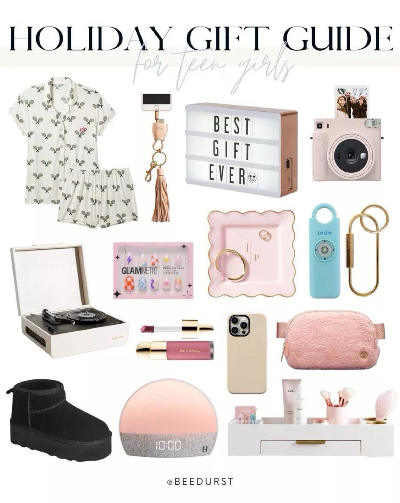 Gift guide for her, gift guide for teen girl, stocking stuffers for her, Christmas gift idea for her, best friend gift guide, gifts for her, hatch sound machine, cute phone case, record player, tennis pajamas
 

 #LTKGiftGuide #LTKSeasonal #LTKFindsUnder50