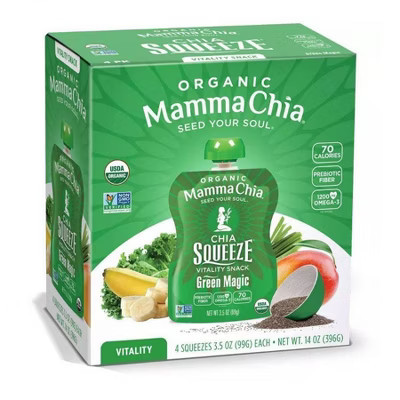 Mamma Chia Fruit Green Magic Pouches - 14oz/4ct | Target