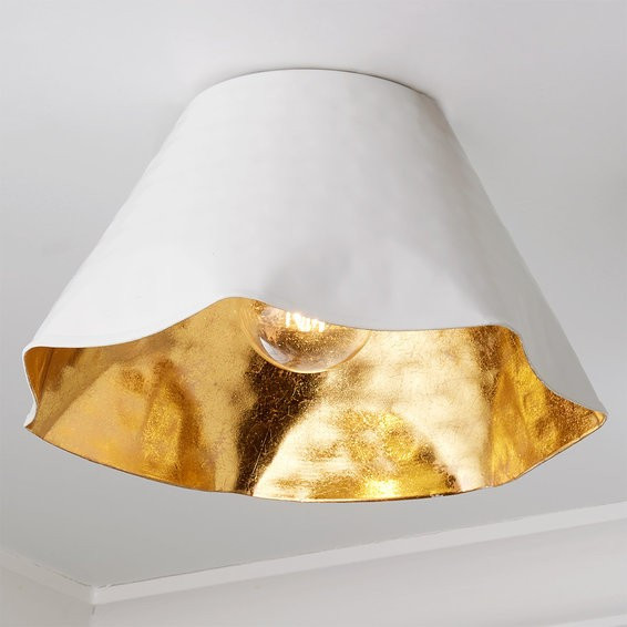Ruffled Edge Hammered Metal Ceiling Light - Small | Shades of Light