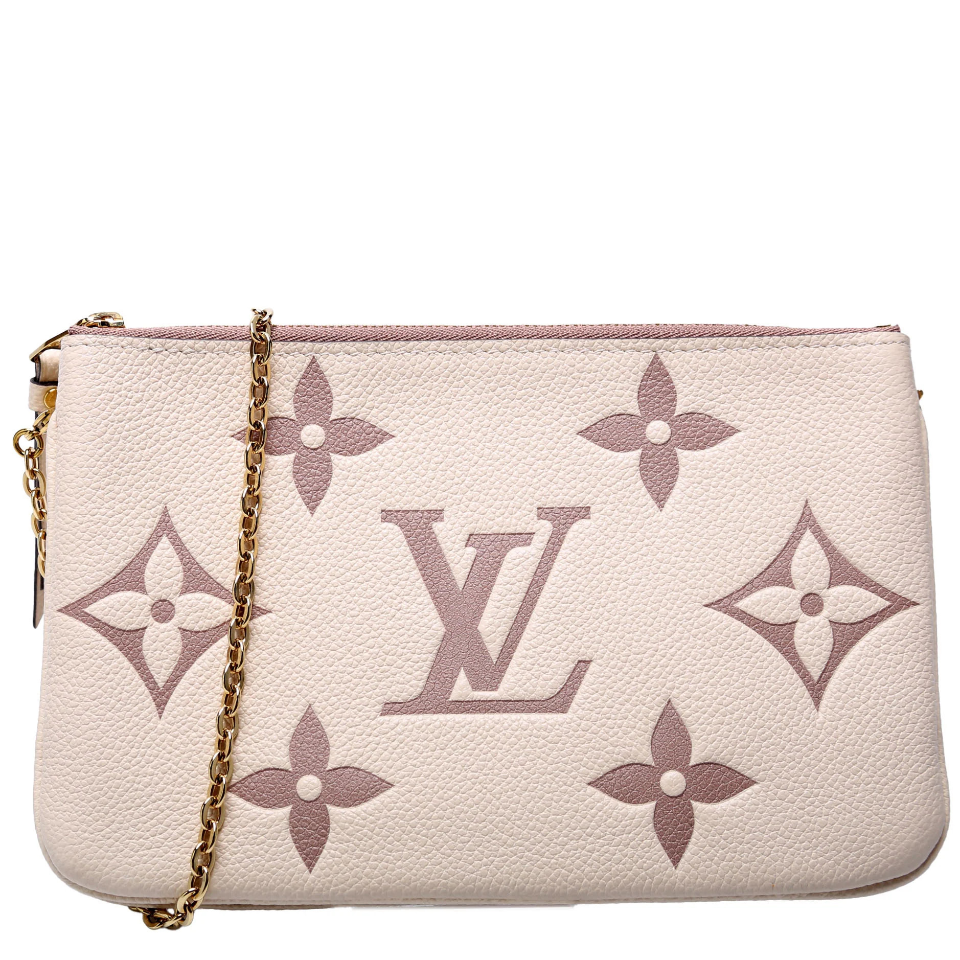 Double Zip Pochette Bicolor Empreinte | Keeks Designer Handbags