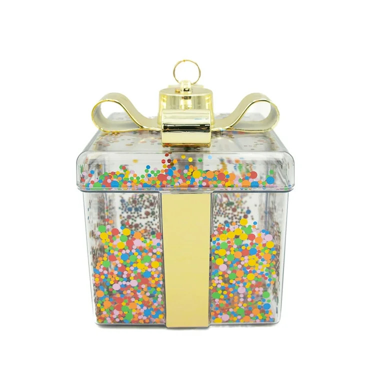 Packed Party "Such a Gift" Jumbo Multicolored Confetti Filled Present Shaped Ornament Holiday Dec... | Walmart (US)