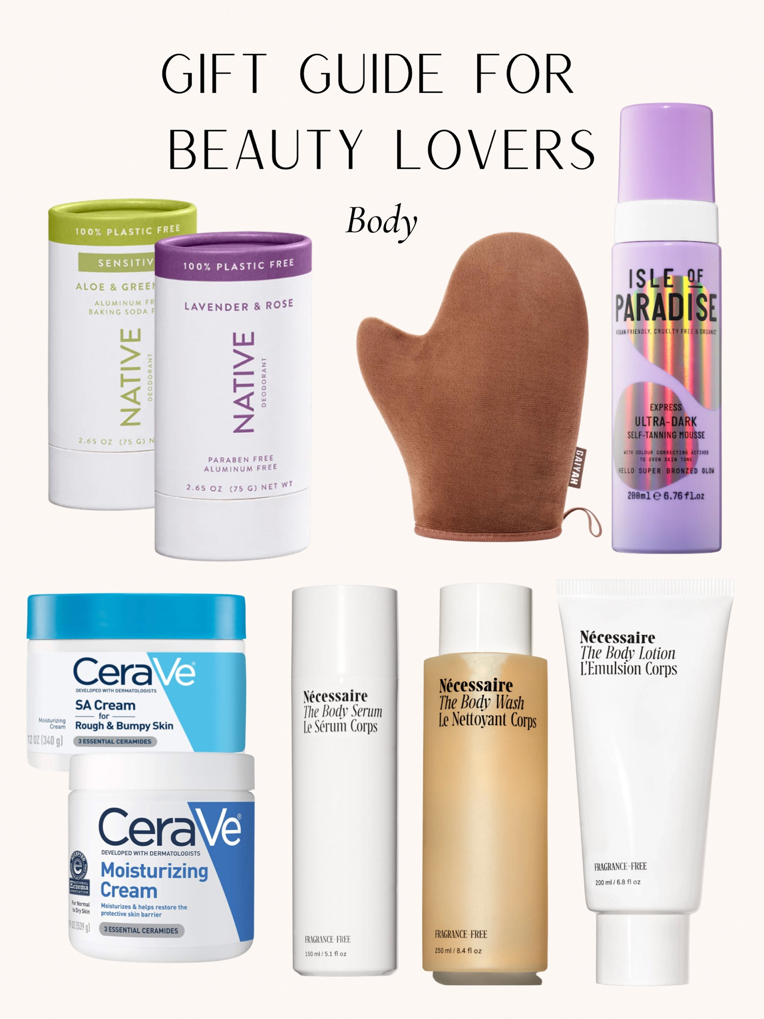 Beauty lovers gift guide all things body care! My favorite natural deodorant, tanning products and more!

#LTKGiftGuide #LTKHoliday #LTKbeauty