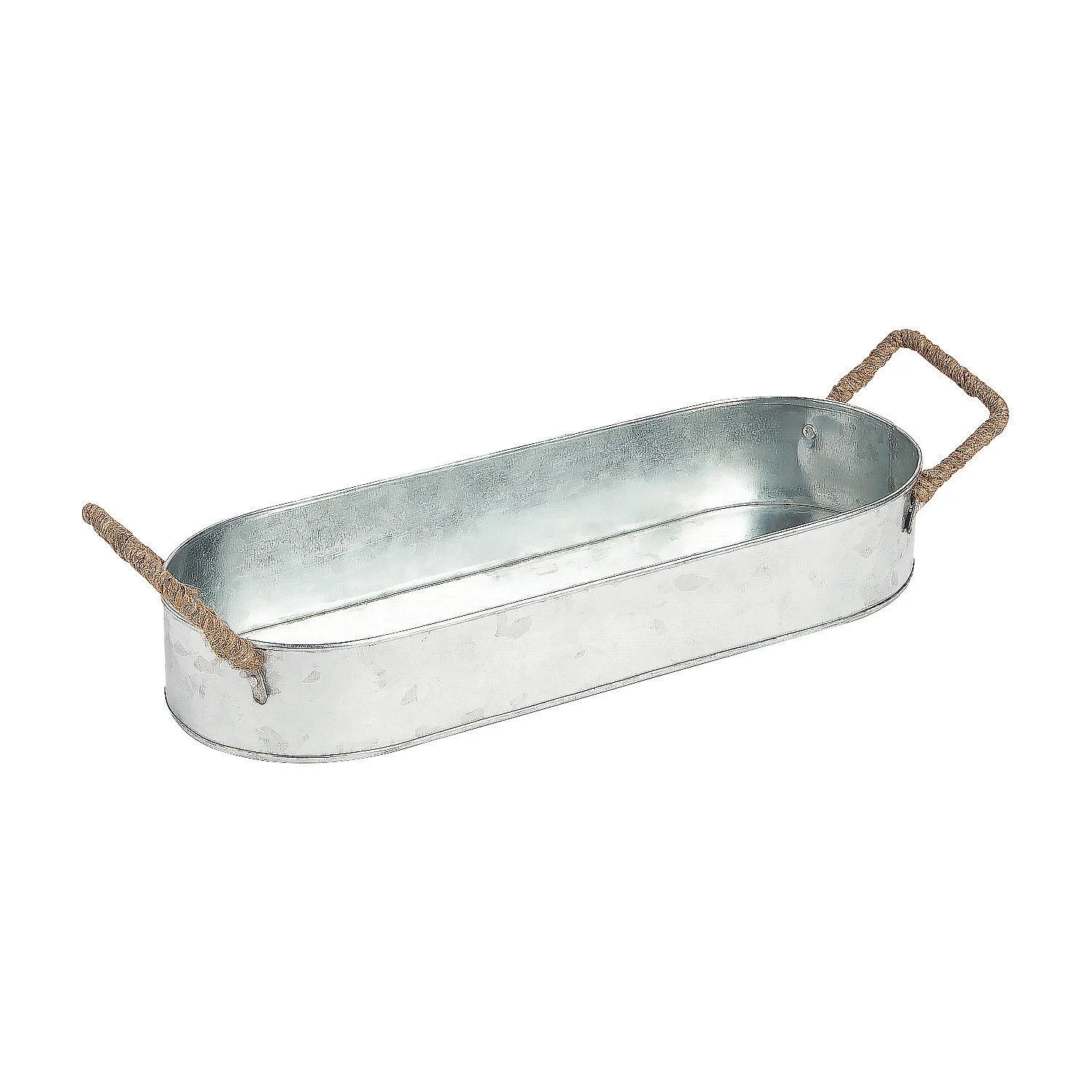 Galvanized Metal Tray W/Handles - Home Decor - 1 Piece | Walmart (US)