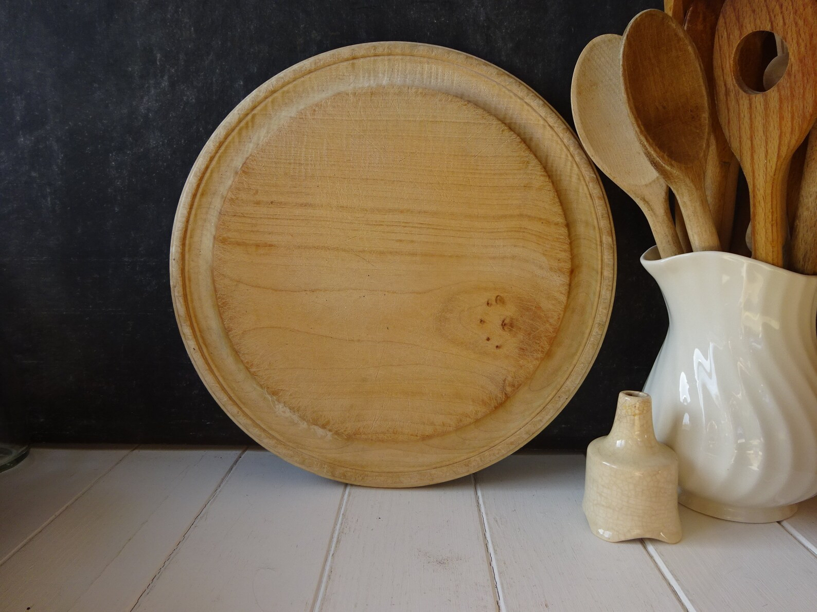 Vintage English Plain Turned Bread Board Wood Wooden Farmhouse | Etsy | Etsy (CAD)