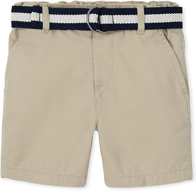 The Children's Place Baby and Toddler Boys Belted Chino Shorts | Amazon (US)