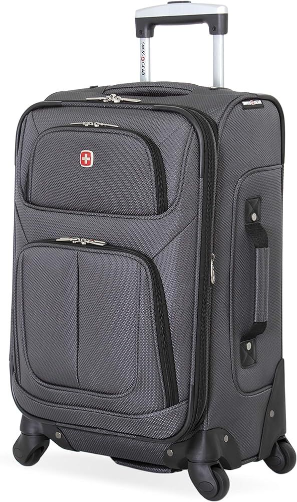 SwissGear Sion Softside Luggage with Spinner Wheels, Black, Carry-On 21-Inch | Amazon (US)