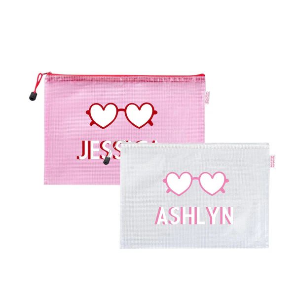 Heart Sunglasses Pool Bag | Sprinkled With Pink