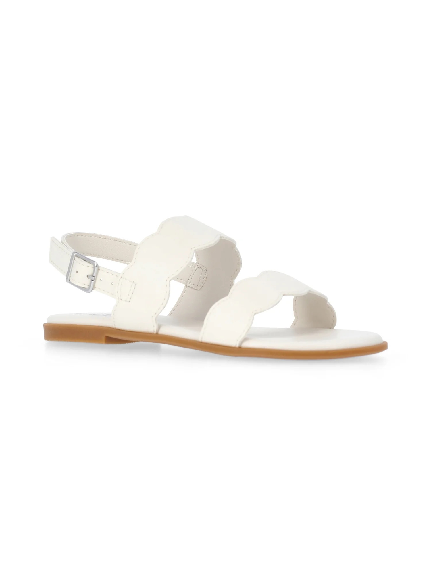 Wonder Nation Girls Two-Strap Slingback Sandals | Walmart (US)