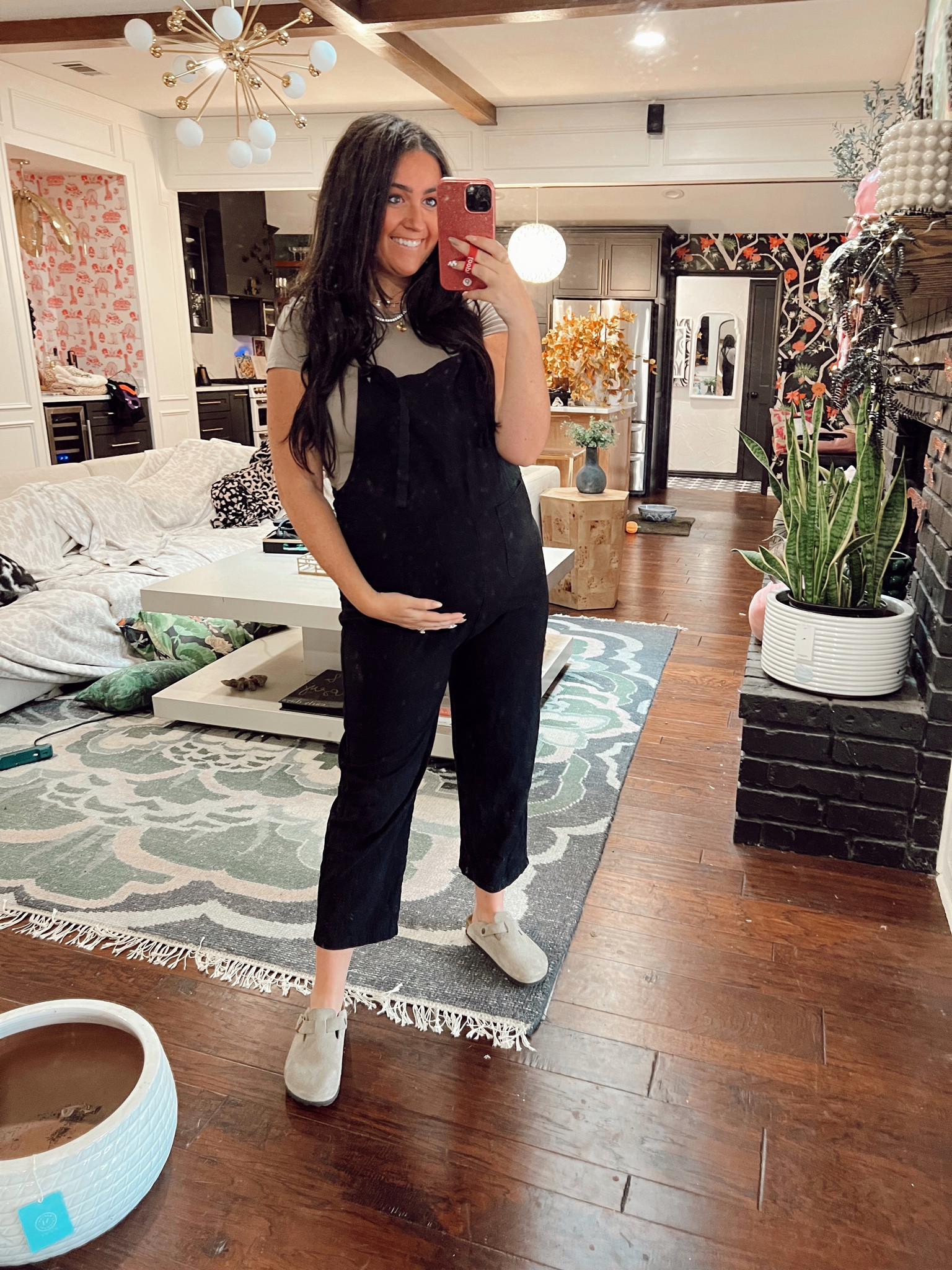 Tee // small
Jumpsuit // medium

Bump 
Pregnant
Fall
Neutral
Overalls
Comfy
Clogs
Birkenstock 

#LTKshoecrush #LTKstyletip #LTKbump