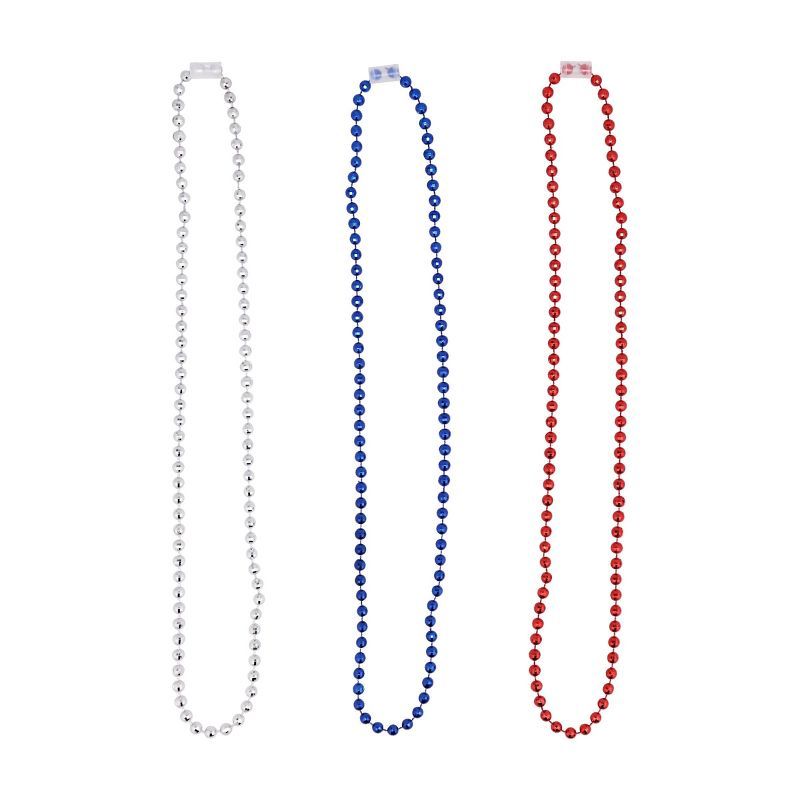 6pk Parade Bead Necklace Red/White/Blue - Sun Squad™ | Target