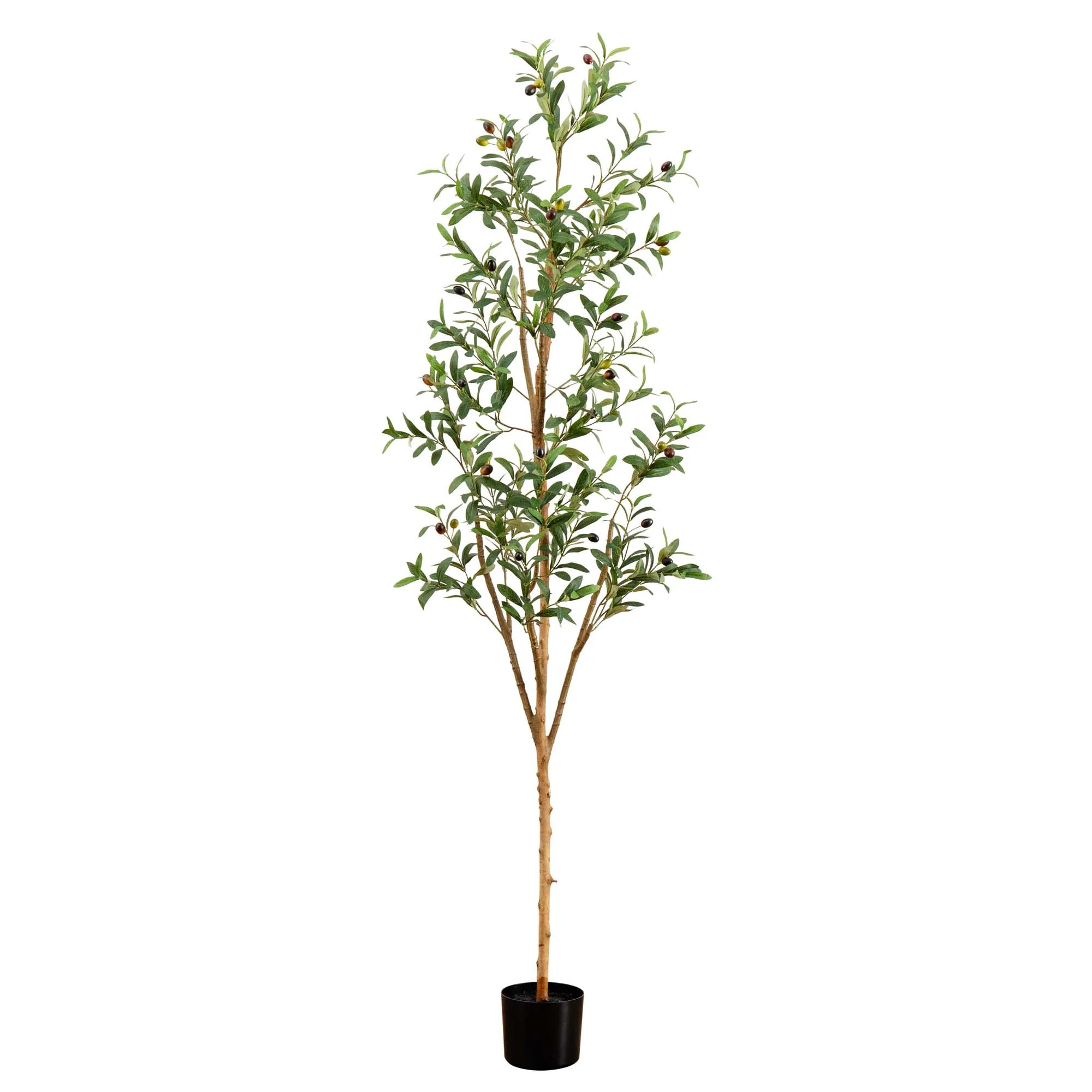 6' Artificial Olive Tree with Natural Trunk - Green | Bed Bath & Beyond