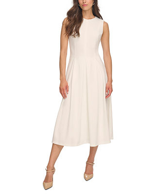 Calvin Klein Women's Sleeveless Pleated Midi Dress - Macy's | Macy's