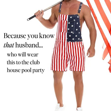 Just for fun, but you KNOW the guy who would totally wear this to the club pool party. It might even be your hubby.  

Check below for more July 4th decor and decorations.

#amazonmusthaves #amazongadgets #founditonamazon #amazonfinds #amazondeals #4thofjuly #partyideas #menssummer #summeroutfit #funny #redwhiteandblue #partydecor

#LTKMens #LTKParties #LTKFindsUnder50
