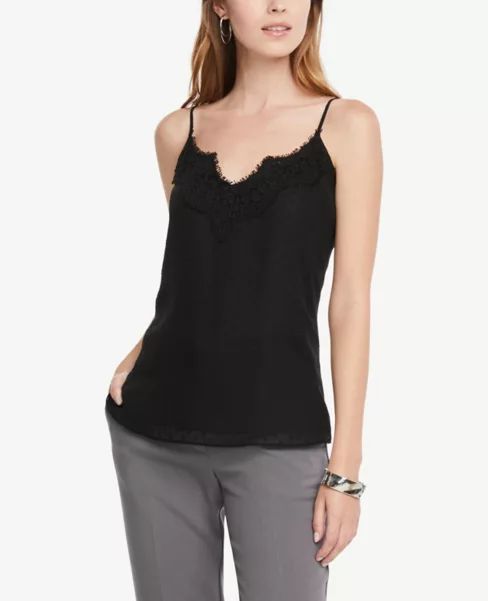 Dotted Lace Trim Cami | Ann Taylor Factory