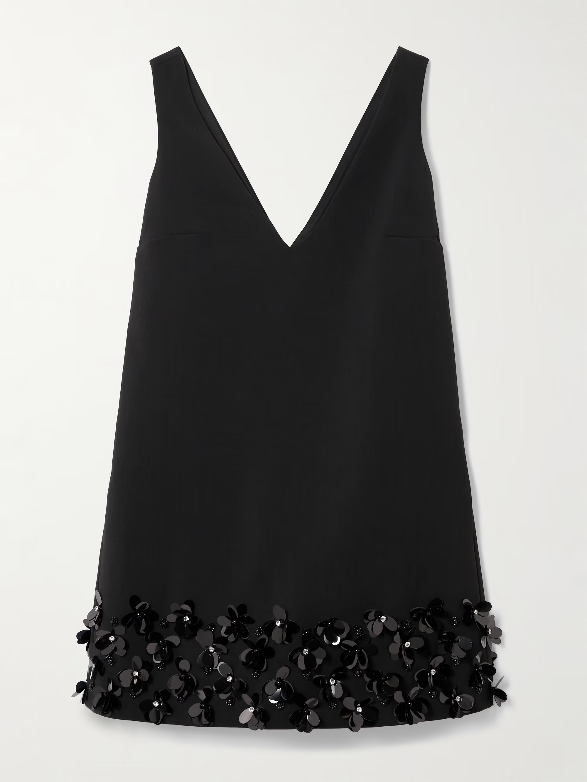 Embellished satin-crepe mini dress | NET-A-PORTER (US)