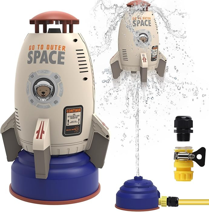 Sprinkler Rocket Launcher Toys for Kids - Outdoor Water Toys Water Splash Rocket, Summer Garden L... | Amazon (US)