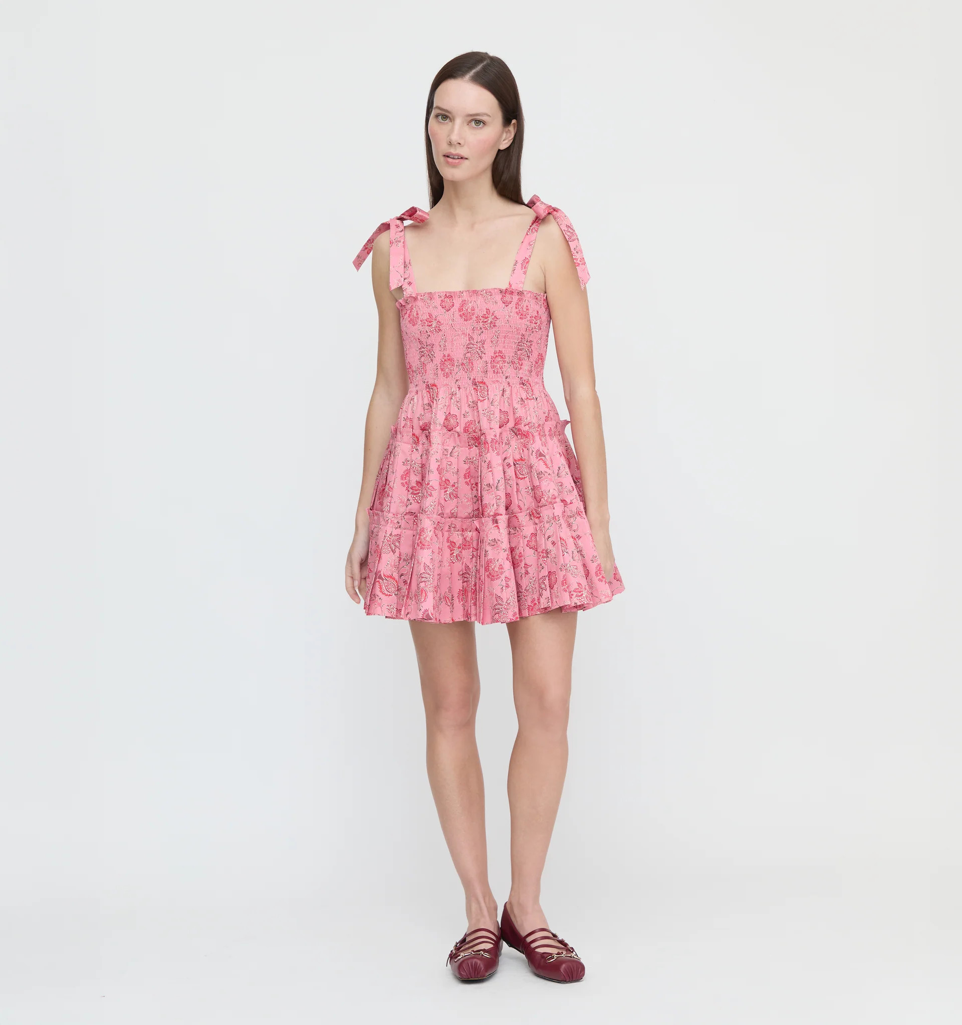The Ribbon Charlotte Nap Dress - Pink Pimlico Floral | Hill House Home US