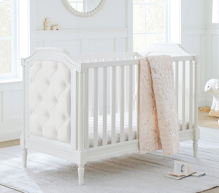 Blythe Upholstered Convertible Crib | Pottery Barn Kids