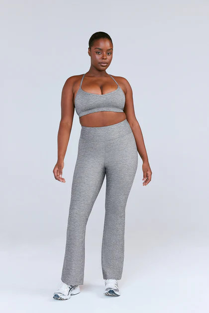 SKINLUXE HIGH WAISTED FLARED LEGGING - DARK GREY MARL | TALA (UK)
