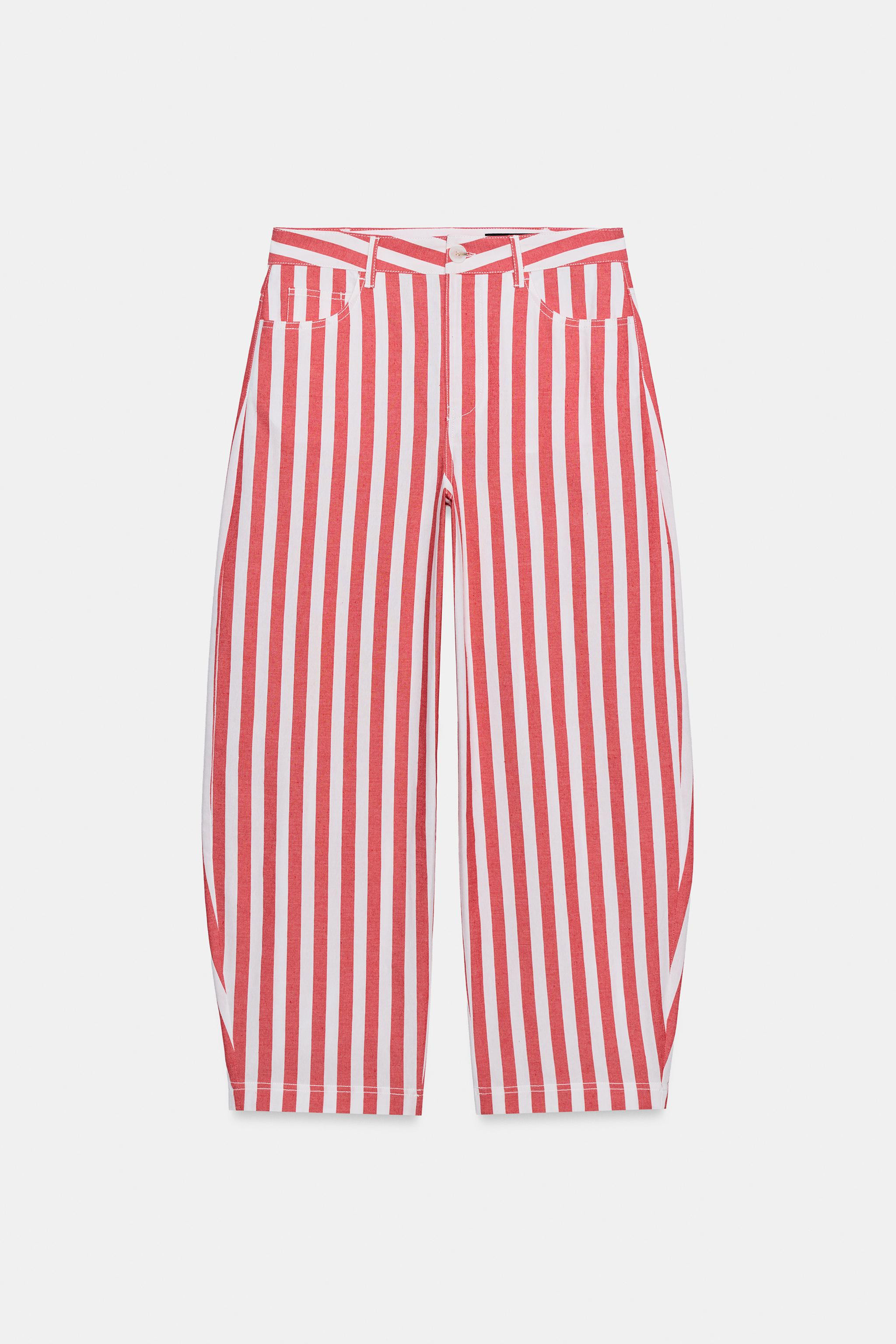 ZW COLLECTION STRIPED TAPERED JEANS | Zara US